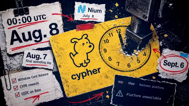 Держатели карт Cypher и Osmosis сталкиваются с срочным сроком, так как услуги прекращаются