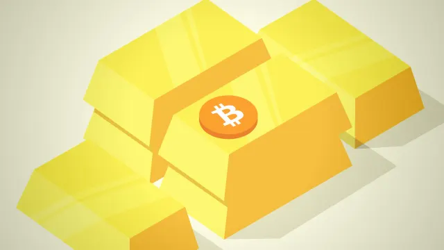 Золото обошло Биткойн на 70% за последний год