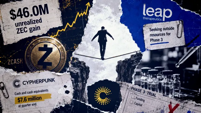 Cypherpunk Technologies Reporta un Beneficio de $39.4 Millones Impulsado por Ganancias de Zcash