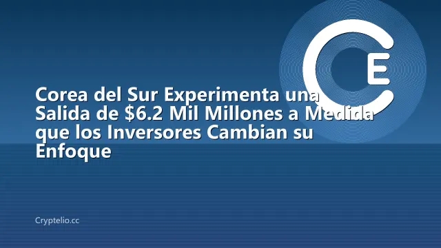 Corea del Sur Experimenta una Salida de $6.2 Mil Millones a Medida que los Inversores Cambian su Enfoque