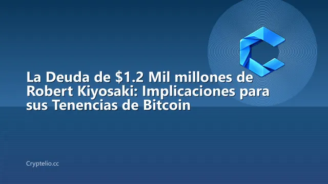 La Deuda de $1.2 Mil millones de Robert Kiyosaki: Implicaciones para sus Tenencias de Bitcoin