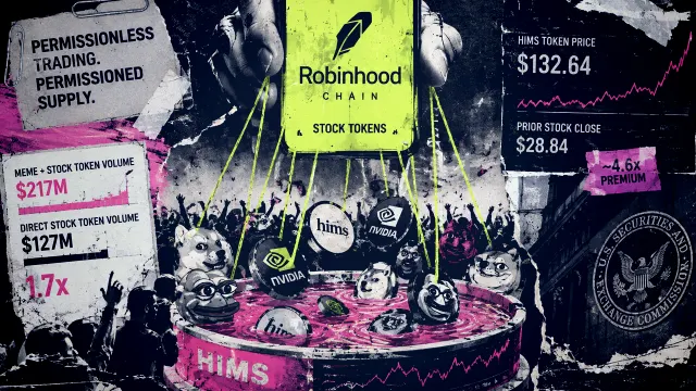 Robinhood Chain Enregistre 217 Millions de Dollars de Volume de Trading en Memecoins Associés aux Actions Tokenisées