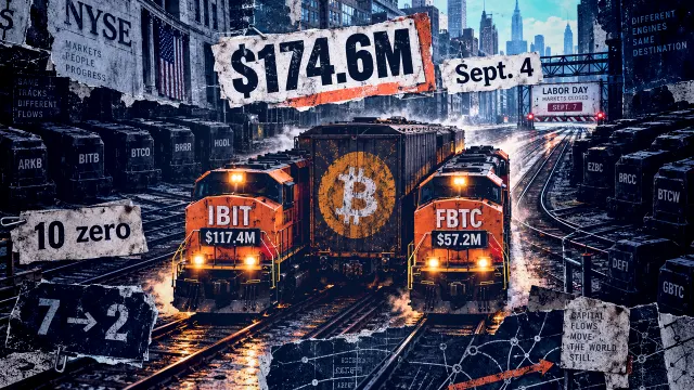 Bitcoin ETF-Zuflüsse sinken um 76% vor dem Labor Day, nur BlackRock und Fidelity verzeichnen Zuwächse