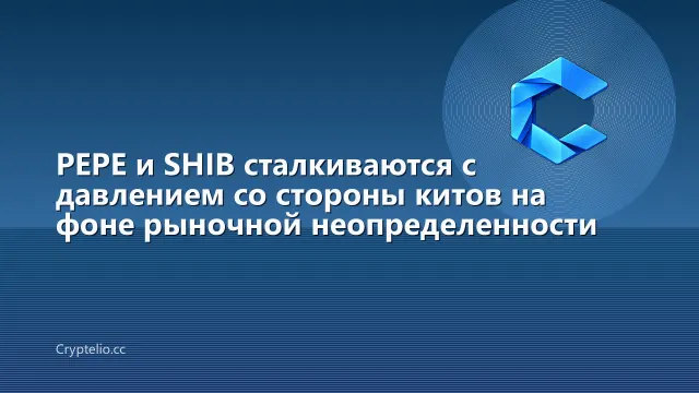 PEPE и SHIB сталкиваются с давлением со стороны китов на фоне рыночной неопределенности