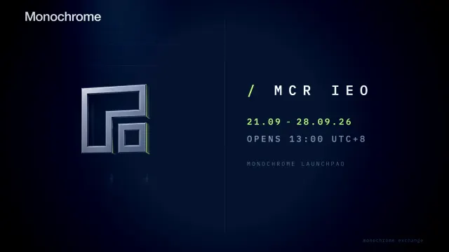 Monochrome Exchange lanzará IEO para el token nativo MCR el 21 de septiembre