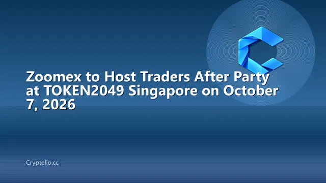 Zoomex to Host Traders After Party at TOKEN2049 Singapore on October 7, 2026