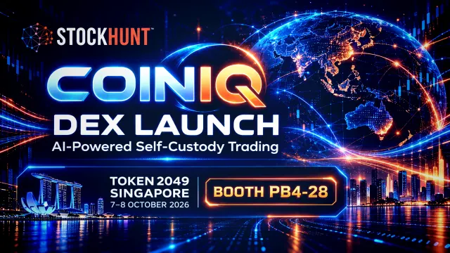 Stockhunt Launches CoinIQ, an AI-Powered Self-Custody DEX at TOKEN2049 Singapore